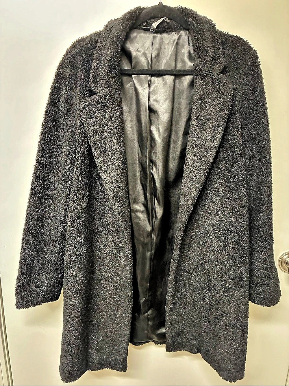 Teddy Coat Black UK 12